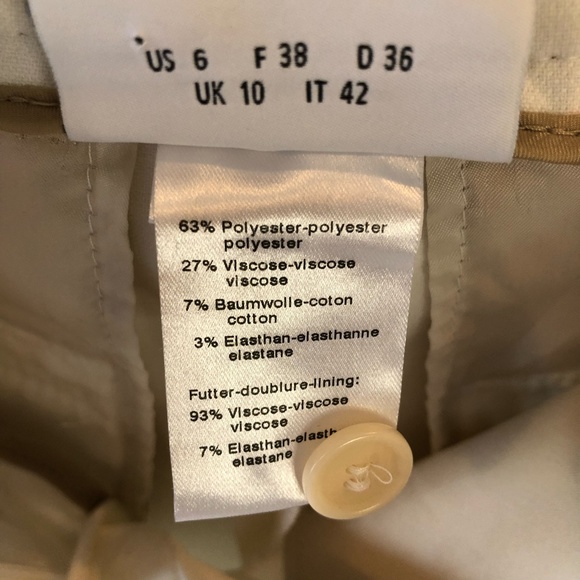 Akris Punto Fabia Pebble Crepe Pants in Cream sz 6 $568 - Picture 6 of 12